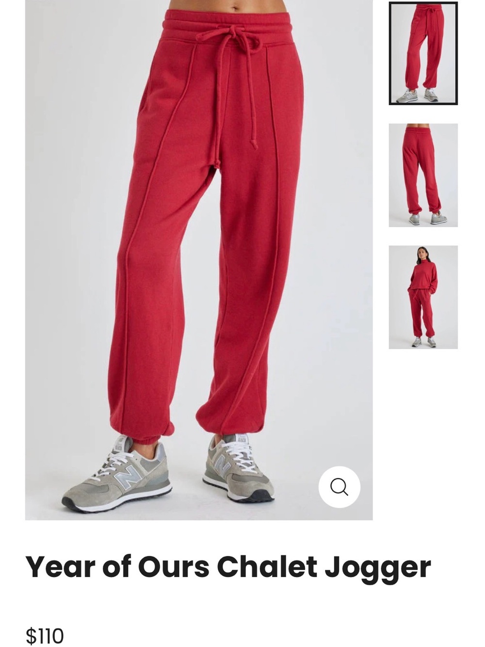 Year of Ours Chalet Jogger - Red